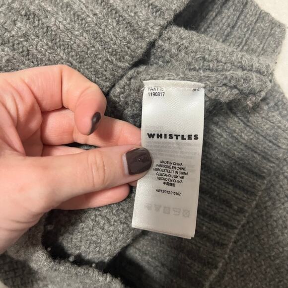 Whistles Gray Lambswool Mockneck Sweater Size Small - Picture 3 of 7